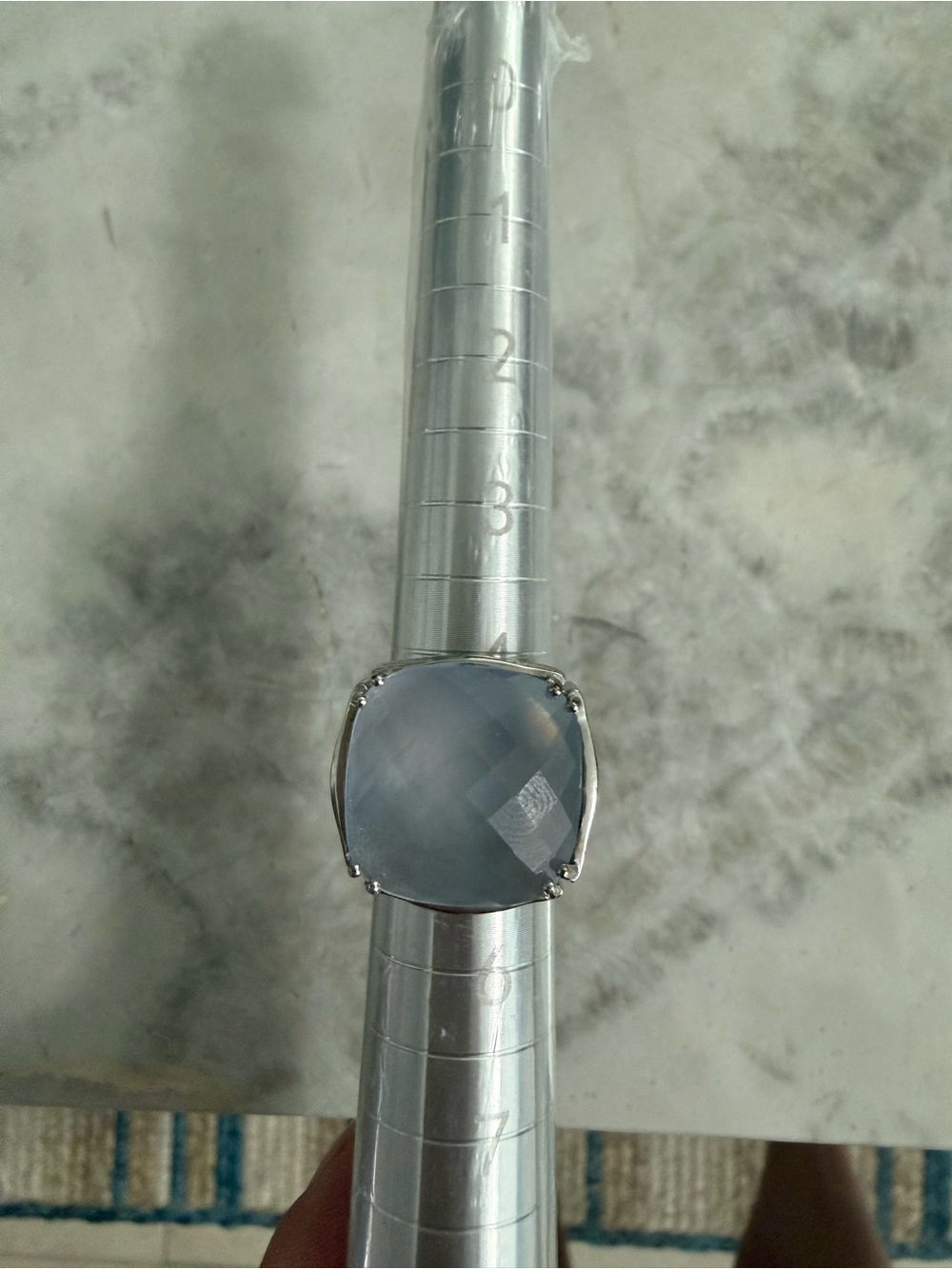 Tacori Silver Ring with white quartz gemstone
